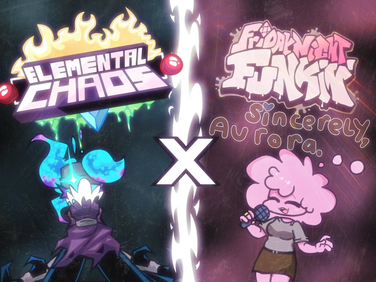 🧪
What? An announcement?
.
Elemental Chaos will be crossing over with @FnfAurora, a mod created by @lofichickenwing! Stay tuned to see what content we're gonna show for this soon ;)
.
#fnfmods #fnf #fnfmod #fridaynightfunkin #fridaynightfunkinmod
🧪