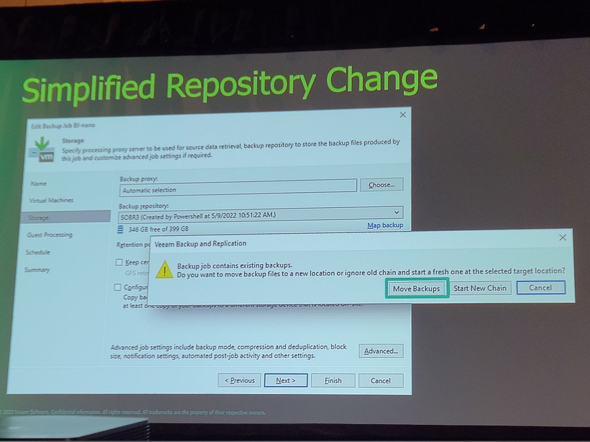 cchilderhose's tweet photo. VEEAMmover simplified repository changing in @veeam v12. #VeeamON @VeeamVanguard https://t.co/ocJrkMaefq