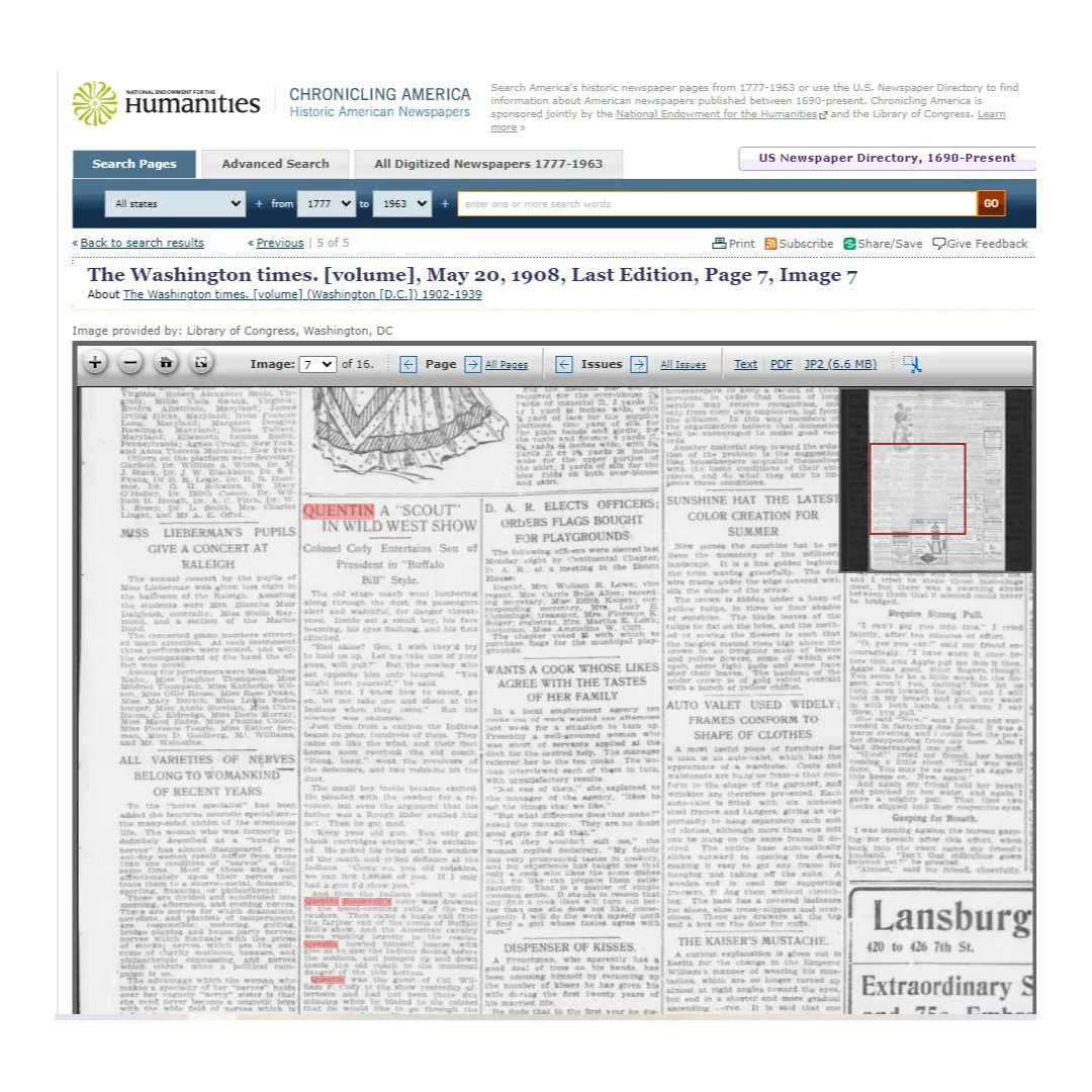 HTDSpod's tweet photo. We've done an #HTDSRecommends on them before, but we love the Library of Congress' Chronicling America with newspaper clippings that are searchable. It has proved invaluable in so many of the recent episodes and will continue to be a valuable resource.
https://t.co/Y614PJo6Yz https://t.co/LtiNqAJsee