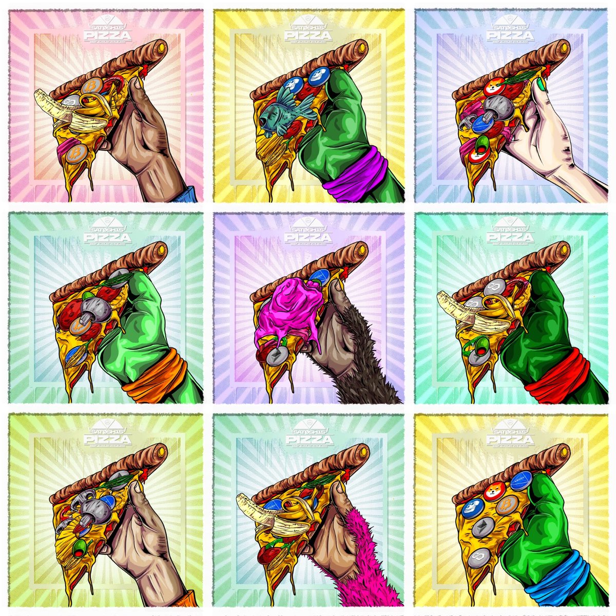 Sat0sh1sPizzaCo's tweet photo. Just a little taste of samples the collection, these are getting ready to drop, you can sign up for early access by joining and participating below

Discord: https://t.co/bM0y7B7Kjo
Telegram: https://t.co/QQsRpODBra
Web: https://t.co/rIYDhReSGf

#NFTCommmunity #NFT https://t.co/Zn7hZnnaF3