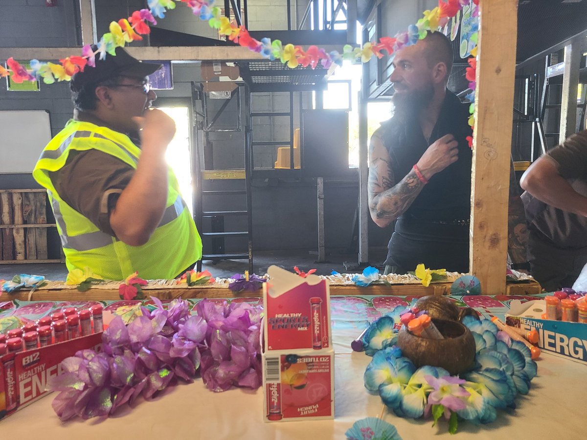 Its getting hot in here(Florida). Hydration Station in full effect. Gave our upsers a chance to try a product that will help them rehydrate.