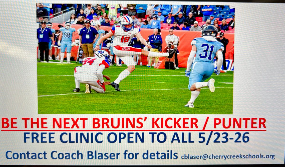 Calling all Kickers &amp; Punters or those interested! Great way to learn from the best and prep for the Fall!