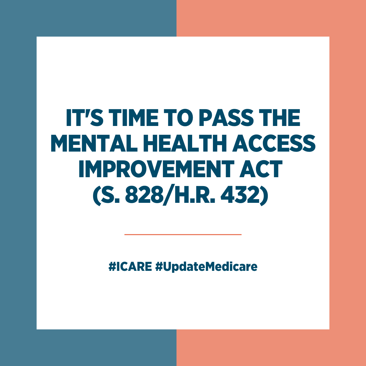 ABHWorg's tweet photo. Medicare is the only payer that does not reimburse for services provided by mental health counselors or marriage and family therapists. These providers make up nearly 40% of the licensed mental health workforce. #ICARE #UpdateMedicare https://t.co/uOOa0tlGyu