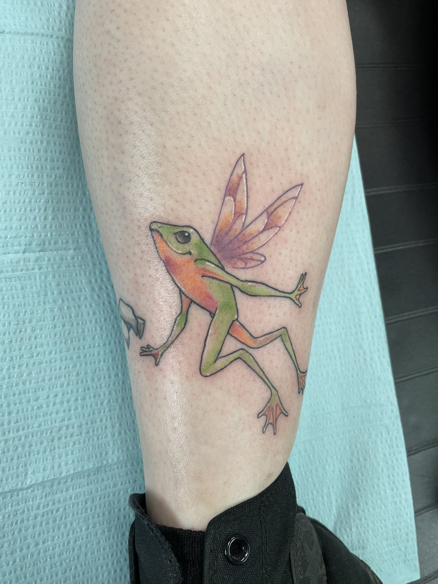 Did some fairy frog friend tattoos! ✨🐸🐸✨