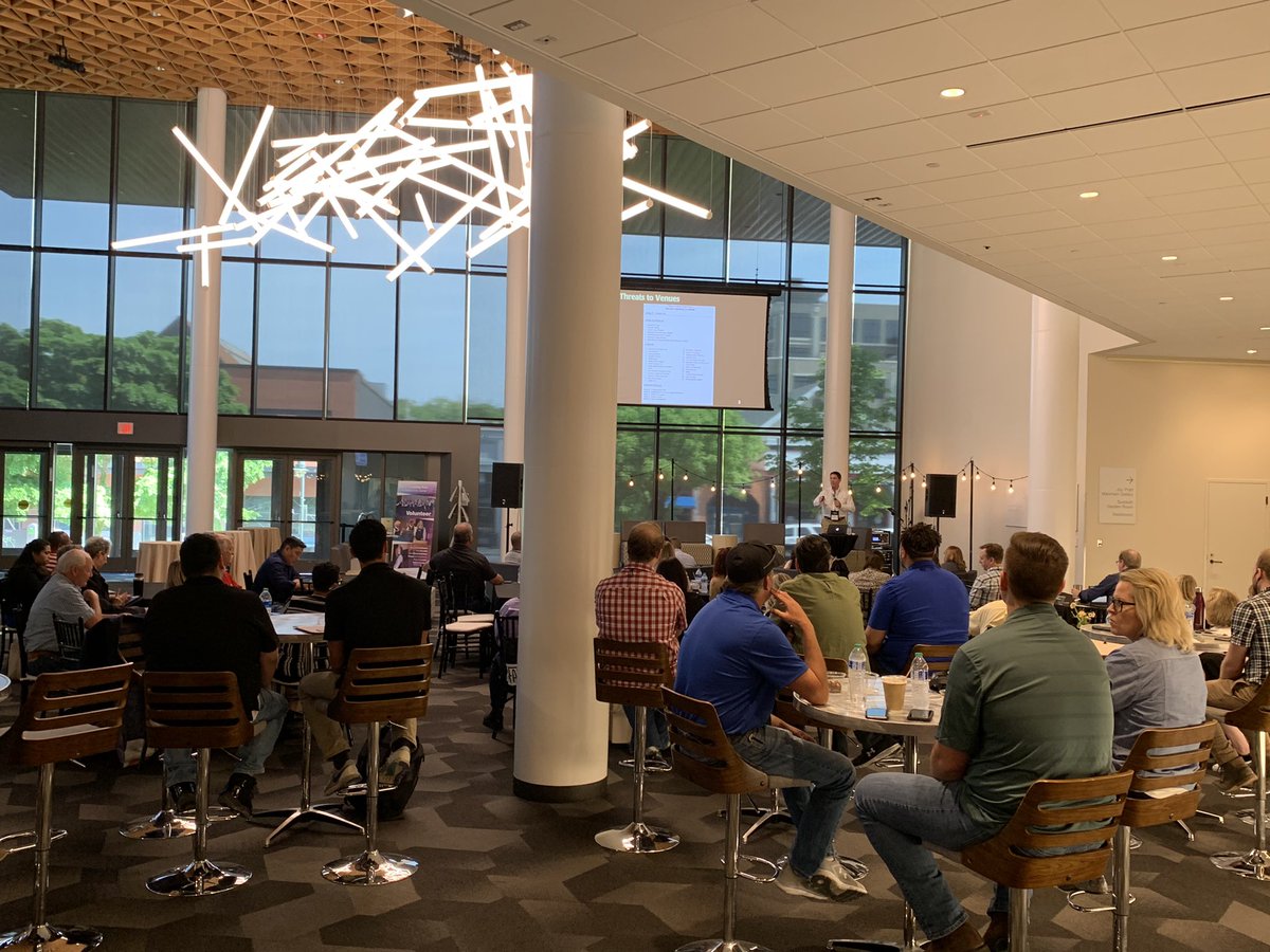 IAVMRegion6's tweet photo. Second education session of the #IAVMRegion6 conference was a great presentation on increased modern venue security considerations by Randy Atlas of Atlas Safety & Security Design ⚠️ #BlazeYourTrail https://t.co/LRPwZNE7B0