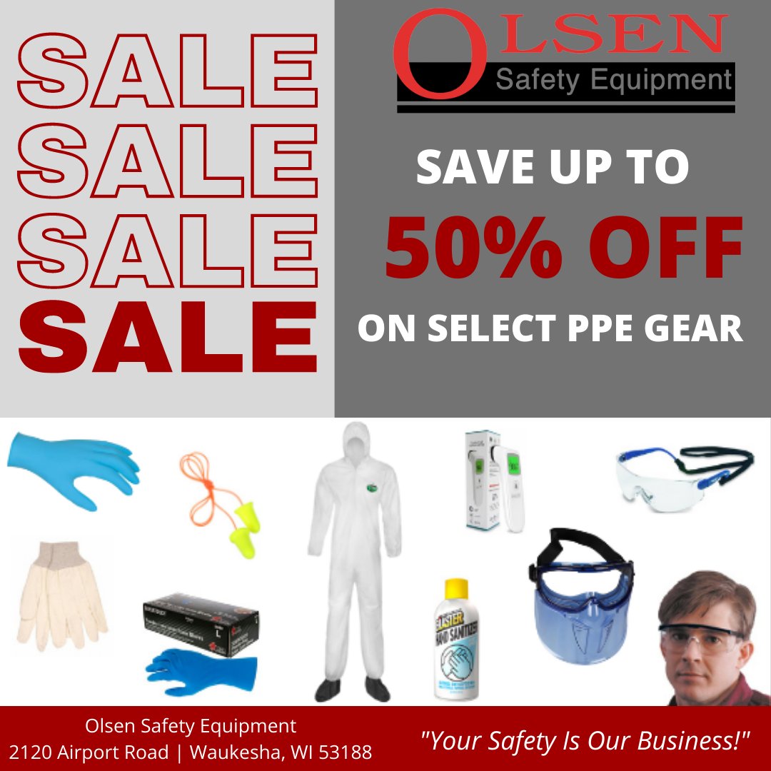 OlsenSafety's tweet photo. Looking for some great discounts on some #PPE❓ Check out what we have on #clearance and save up to 50% off on select gear 💲✂️!

https://t.co/uh4iCuooMf

Info@olsensafety.com | https://t.co/dvoMVi3Zpb

#clearancesale #safetyequipment #protectivegear #safetyglasses #coveralls https://t.co/58LvmphiDs