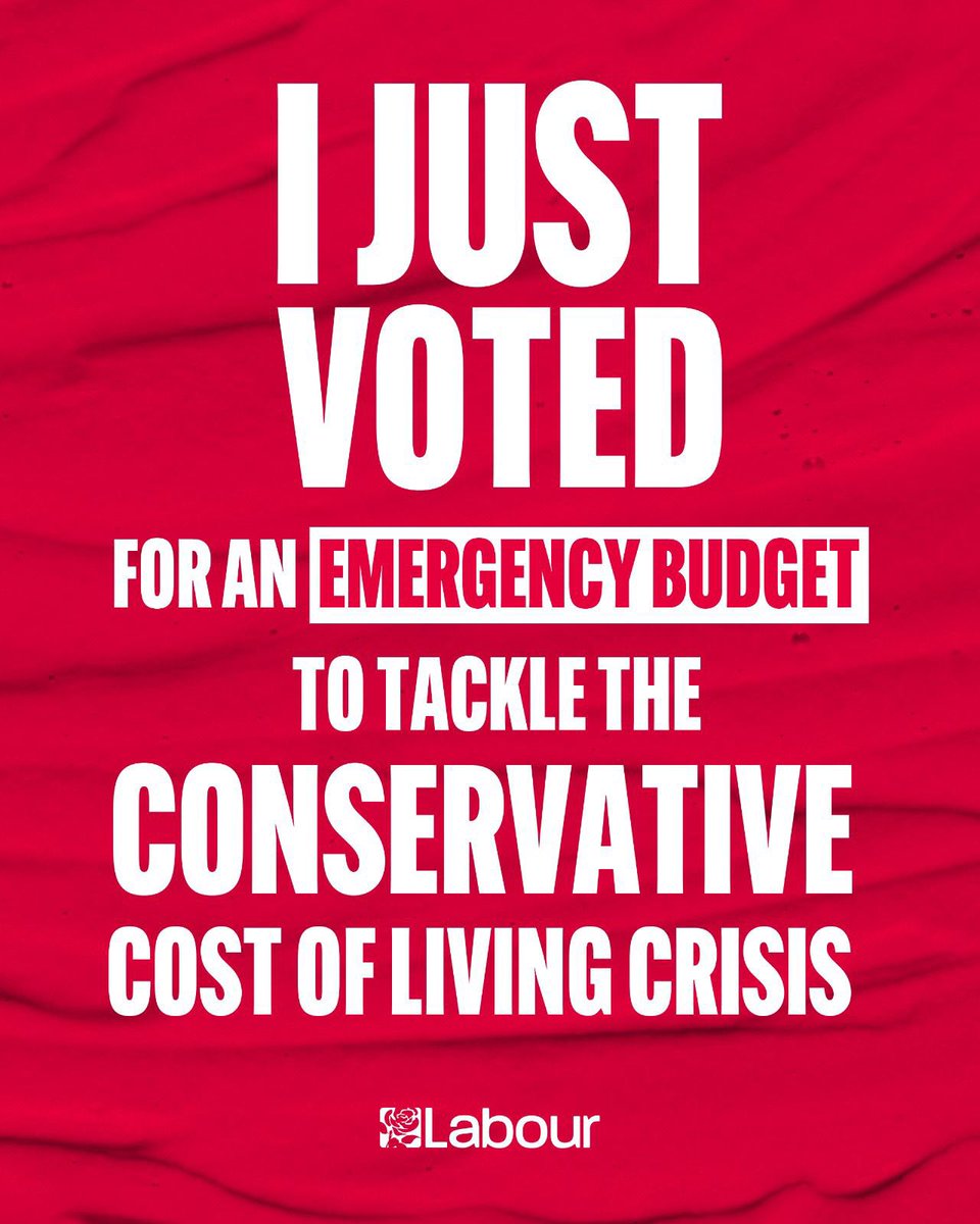 AngelaRayner's tweet image. I just voted for an Emergency Budget to tackle the Conservative cost of living crisis.

The Conservatives voted it down.

Britain deserves better.