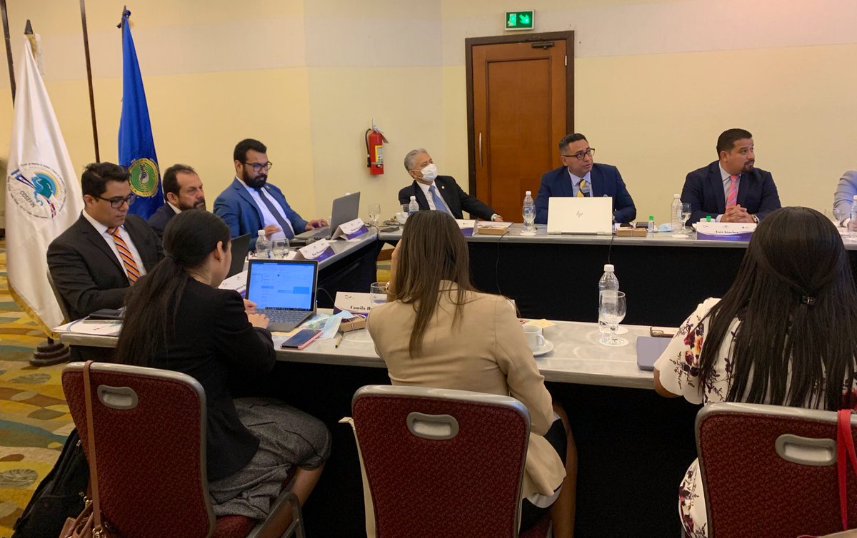 SECOSEFIN's tweet photo. Continúa el desarrollo de la reunión con los funcionarios del Grupo de Trabajo de Política Fiscal del #COSEFIN #GTPF donde los funcionarios presentan las prioridades de mediano plazo de política fiscal de sus respectivos países. ⬇️ #RegiónCARD 🇬🇹🇸🇻🇭🇳🇳🇮🇨🇷🇵🇦🇩🇴 https://t.co/d2Uy3zv4iy