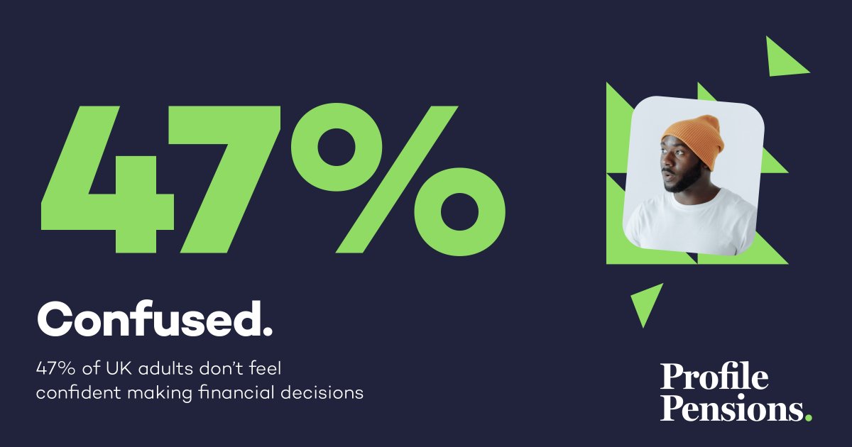 ProfilePensions's tweet photo. Almost half (47%) of UK adults don’t feel confident making decisions about financial products and services. With us, you'll get a Pension Adviser as soon as you sign up. ☎️ 📥 📨 #brighterfinancialfuture #privatepension #investing #pensionadviser [Capital at risk] https://t.co/mFmR0os1N7