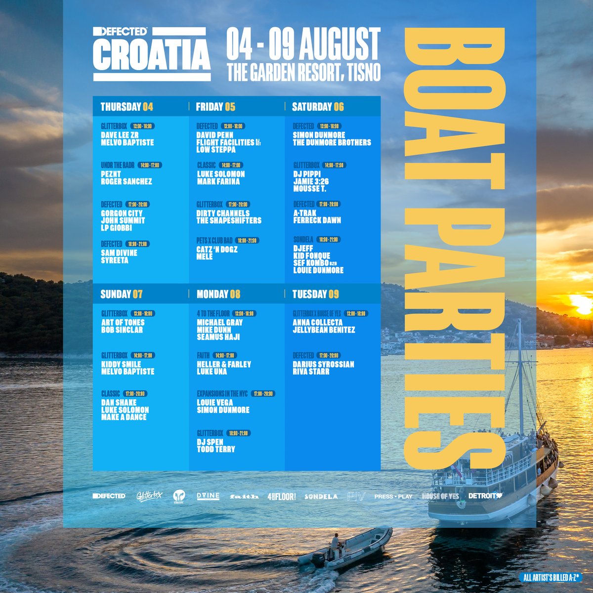 djtoddterry's tweet photo. @DefectedRecords #DefectedCroatia 2022 #boatparties Tisno, Croatia https://t.co/5JPyEXqrgv https://t.co/tkcBZBPLHb