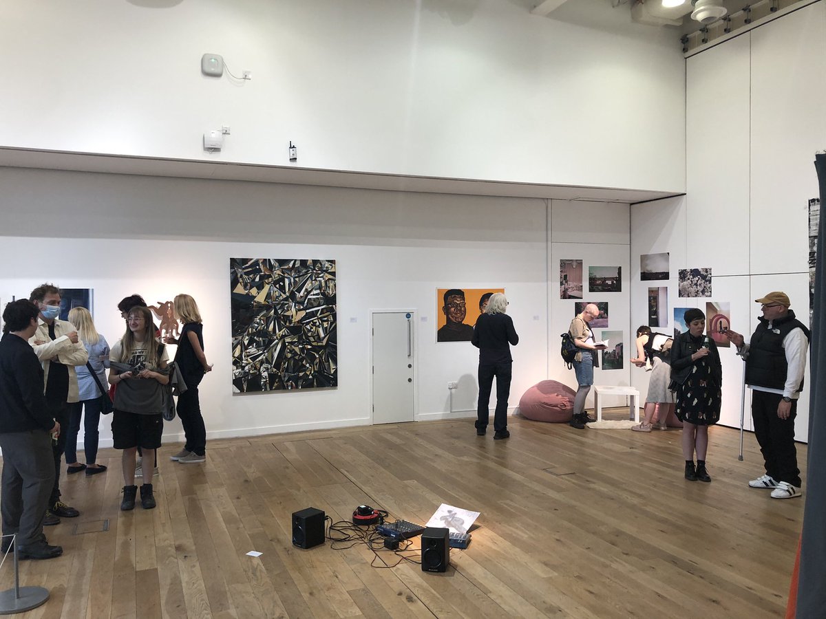 kmerrin's tweet photo. Great opening event @GNM_Hancock for the @UniofNewcastle @FineArtNCL class of 2020 Degree Show some 2 years after it had to be cancelled due to the pandemic. https://t.co/DD56LlRNdq