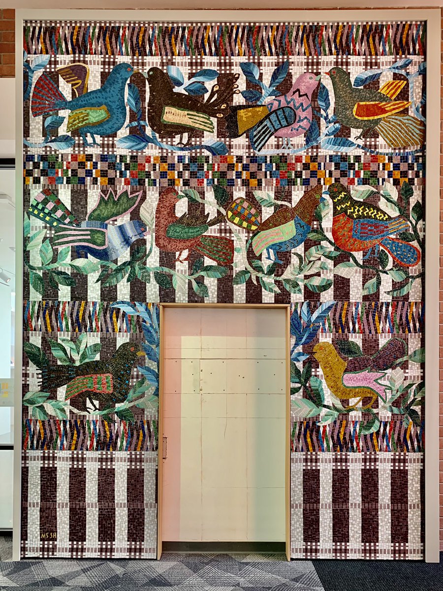 carolchin2020's tweet photo. In honor of #InternationalMuseumDay2022 yesterday’s images of #millardsheets tile mosaic now installed @CSULB I was given a serendipitous tour of the installation by the museum director 🤗 Expansion of the Horn Center by @PfeifferStudios #art #architecture #ccinlongbeach https://t.co/Y4WIXp8qkv