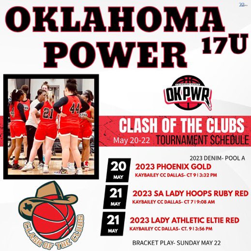 TaneishaAeschl1's tweet photo. Catch us in action at the Clash of Clubs!!! @OklahomaPower @sheloveshoops https://t.co/kSqtUewZ3x