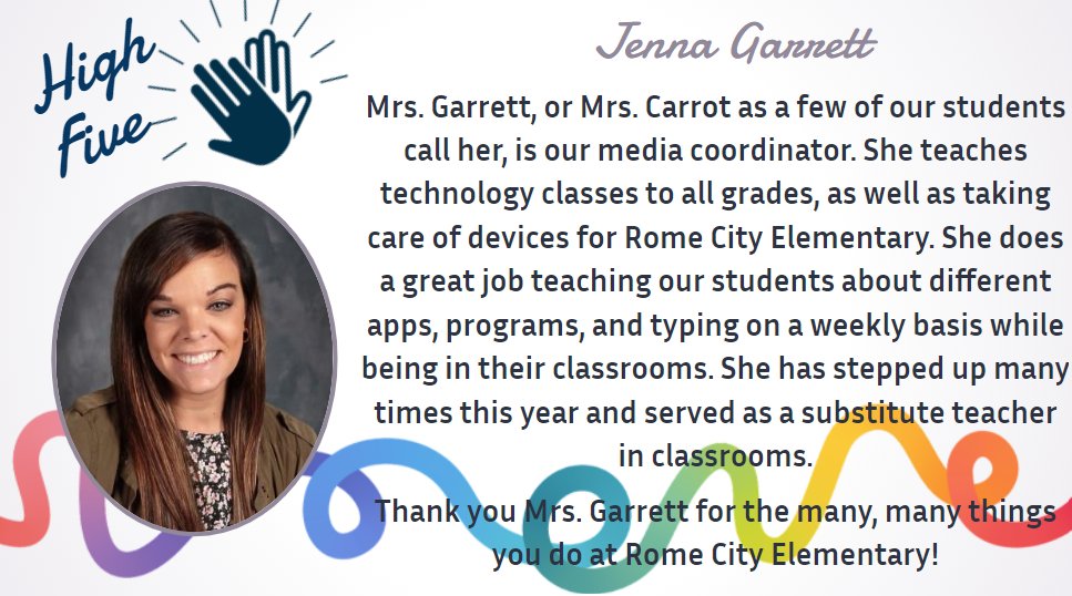 RomeCitySchool's tweet photo. Please go to Facebook and add comments with your appreciation for staff members. DON'T FORGET TO SHARE!!! https://t.co/kqtYGRKTQU https://t.co/07mzzhKXNd