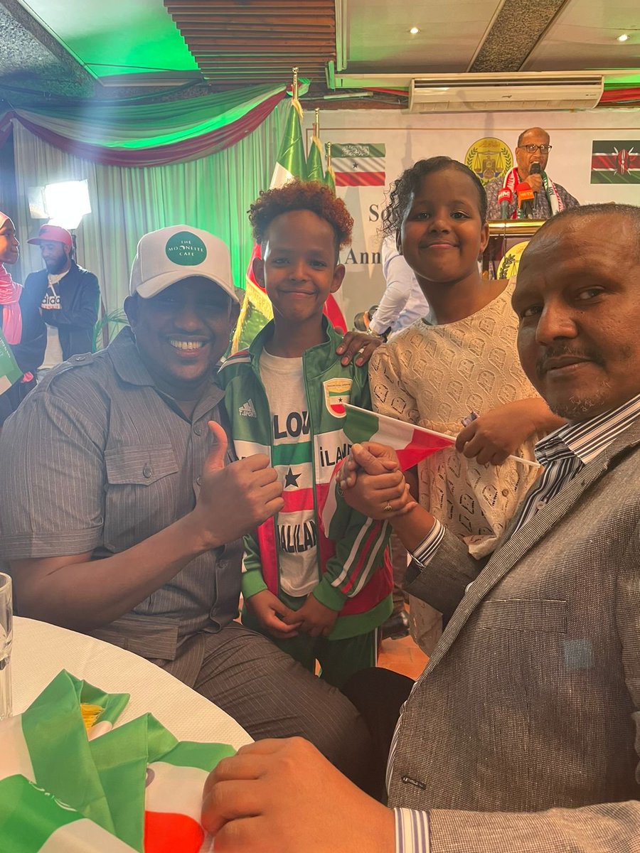 RAbdiAnalyst's tweet photo. Attended the 18 May Somaliland party this evening. Run into @Asmali77 and made two new youthful Somaliland friends who stole the show dancing to patriotic songs.

Thanks to @SomalilandinKe and Amb @MohamedBarawani for the invite and for the excellent party. https://t.co/pNqtcdyhbe