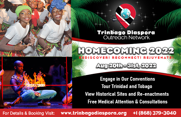 Wack901FM's tweet photo. Discover, Reconnect and Rejuvenate yourself with everything Trinbagonian. Check out the Trinbago Diaspora Outreach Network's Homecoming 2022. During August 20th to 31st 2022 you can: 
 
•Engage in Our Conventions
•Tour Trinidad and Tobago
•View Historical Sites and Re-enac ... https://t.co/ss2v5KcQaB