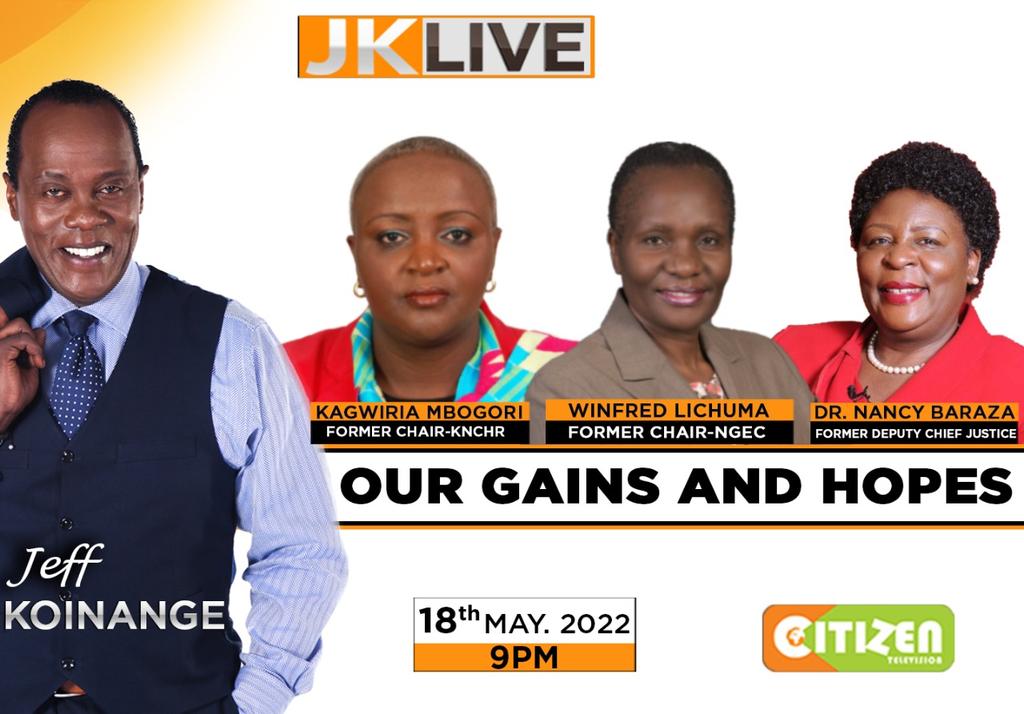 KoinangeJeff's tweet photo. If it's Wednesday you know it's #JKLIVE @citizentvkenya from 9pm......Tonight, former Woman leaders weigh in Including Former CJ Nancy Baraza, Former NGEC Chair Wilfred Lichuma and Kwagira MBIGORI....Spread THE WORD! @PSdxb
@xtiandela @iamnickodhiambo @gichdxp @teddyeugene https://t.co/fjpNBd0w8m