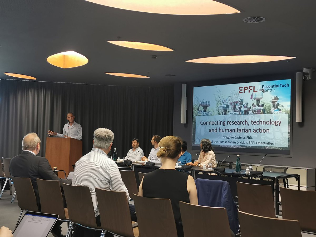 EssTechEPFL's tweet photo. Great discussion at #ScienceDiplomacyWeek by @GESDAglobal - Here @ramuncho3000 on “Engineering for Humanitarian Action"Partnership (@ETH4D @ETH_en @ICRC) 👏👏
More here 👉https://t.co/zFQXNhh4tL https://t.co/2iJFxJyyWN