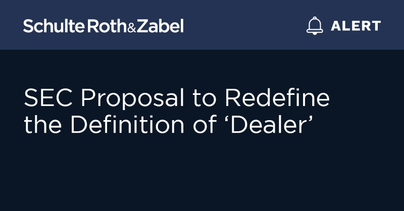 SRZLawFirm's tweet photo. In this Alert, SRZ attorneys elaborate upon the @SECGov’s new rule proposals and amendments during the first quarter of 2022. Learn more: https://t.co/OlJlPRfZUJ