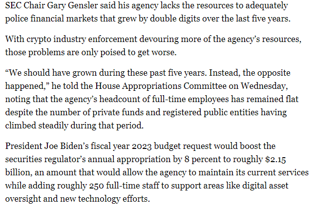 GOPMajorityWhip's tweet image. .@GaryGensler, you put all of the SEC’s taxpayer funded resources into crypto crackdowns. Now you don’t have the funds to do your actual job so you’re coming to Congress for more? You’ve got to be kidding me.