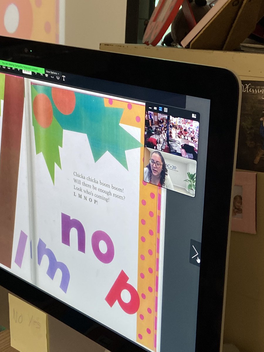 JeniferWells16's tweet photo. 1st day of parent readers was a success. @sunnysammy311 read to my class through Zoom! Then we followed up with alphabet bingo! @JeffersonAveES https://t.co/OOGgmPsxhb