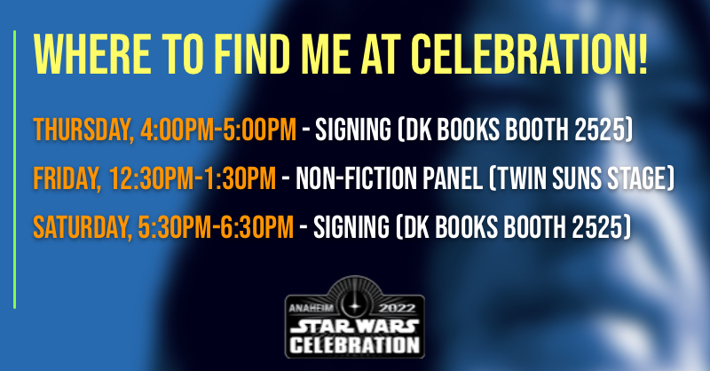 Thursday, 4:00PM-5:00PM - Signing (DK Books Booth 2525)
Friday, 12:30PM-1:30PM - Non-Fiction Panel (Twin Suns Stage)
Saturday, 5:30PM-6:30PM - Signing (DK BOOKS Booth 2525)
