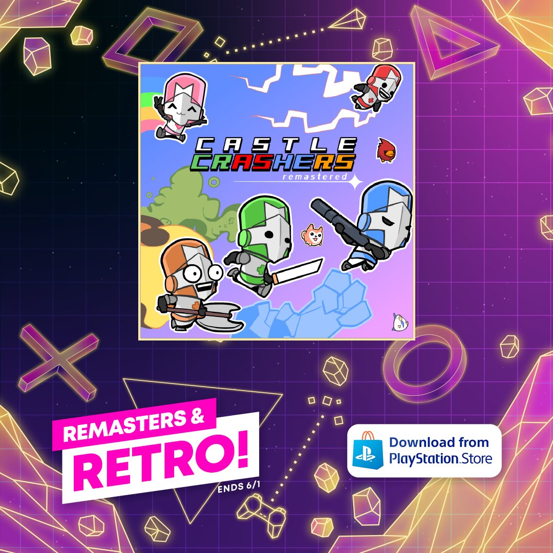 Vedrørende Tigge Advarsel The Behemoth 👽 on Twitter: "It's that time! We're currently in the  PlayStation Remasters &amp; Retro Sale. Through June 1st, Castle Crashers  Remastered for the #PS4 is 50% off. Re-enjoy?🎮 https://t.co/uSgFpWO5QI  https://t.co/BEfVOsXGW3" /