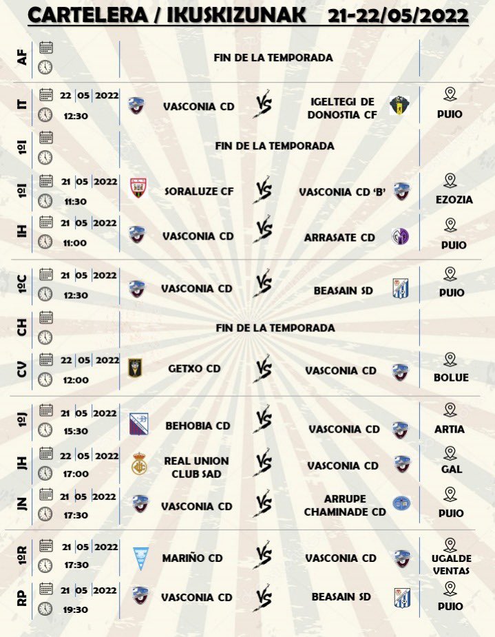 🗓 Aste honetako ikuskizunak/ 
🗓 Cartelera de este fin de semana

GORA VASCONIA! 🔴⚫️
