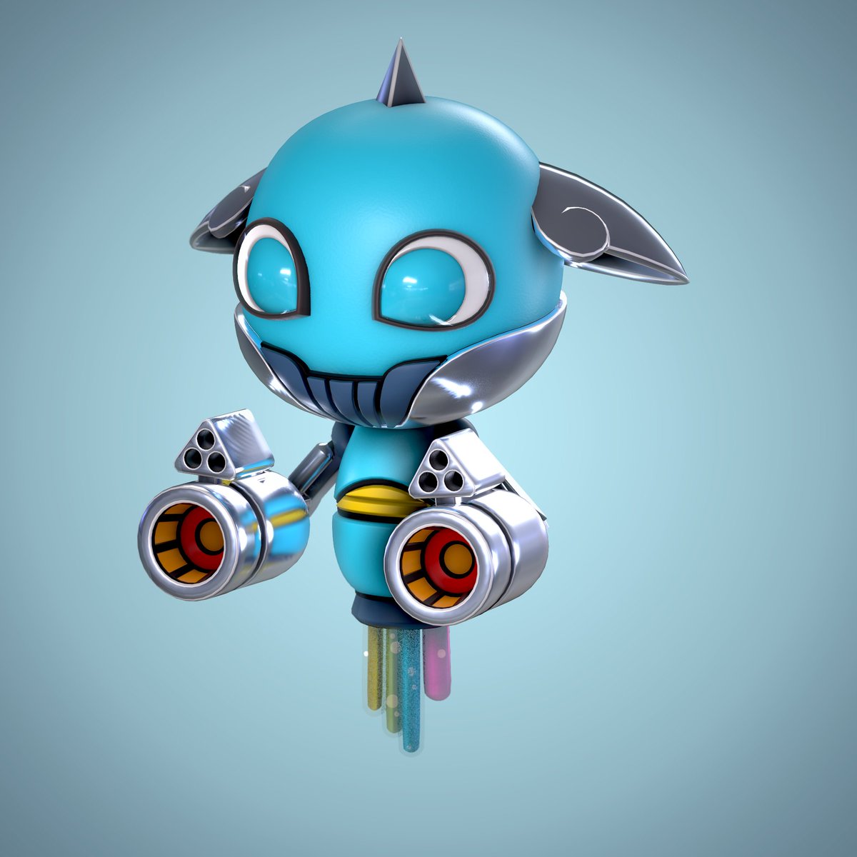 cryptobots_game's tweet photo. One more sneak peek of a Classic Bot in 3D! π€
The rockets and rainbows look even more epic in 3D!
β΅οΈ Explore Classic Bots OpenSea: https://t.co/B6cUBOahLX
#3DNFT #ClassicCryptobots #Cryptobots #HistoricalNFT https://t.co/zW1HAs9ZLw