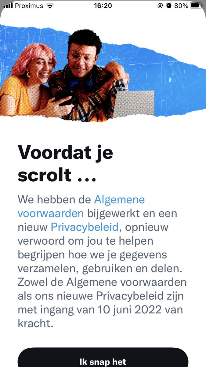 IngeborgLocy's tweet photo. Hey @Twitter als je wil dat ik op je herhaaldelijke privacy pop-up klik, zorg je dan eerst ook even dat dat gewoon kán? Zit “onder” mijn schermlijn. 🤪 Thanks #iksnaphet @elonmusk https://t.co/gnPsmQE9t7
