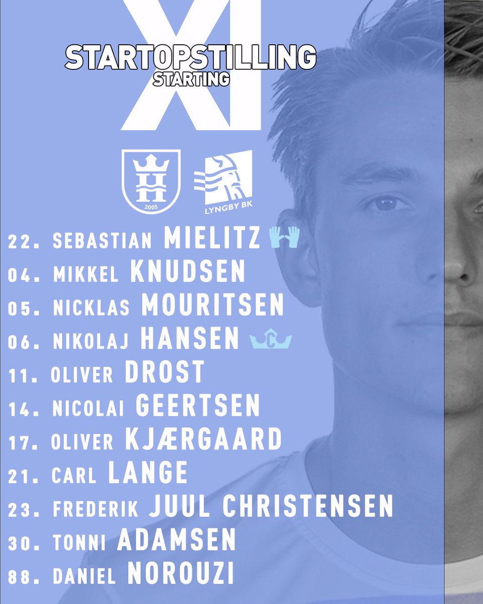 👑 XI vs. <a href="/LyngbyBoldklub/">Lyngby Boldklub</a> 👑
#FCHLBK BENCH:
▫️ H. Petersen🧤
▫️ F. Bay
▫️ K. Enghardt
▫️ J. Schoop
▫️ E. Just
▫️ L. Jordan
▫️ A. Lyng
▫️ K. Munksgaard