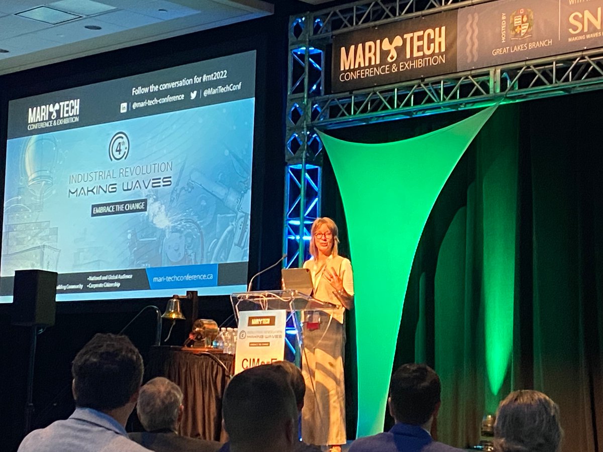 genoadesign's tweet photo. A great turnout so far with the 2022 @MariTechConf. Tom Moyle, our Technical Sales Manager from Business Development helped kick off the opening session and our CEO, @ginapecore, just finished her keynote presentation!
#Maritech #MT2022 #MaritimeCanada #CIMarE https://t.co/TtLssH8LwH