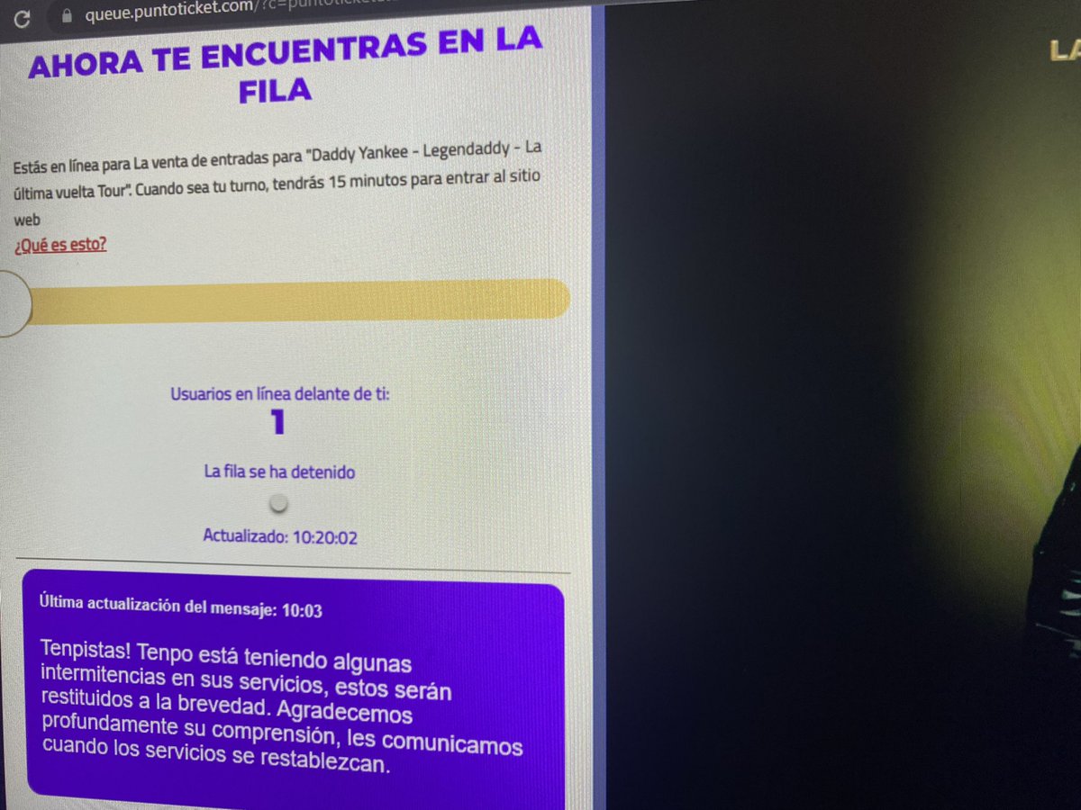 notengo_tuitter's tweet photo. Ya pues #tenpo quiero comprar mi entrada de  #daddyyankee estoy en la fila de espera en lugar privilegiado https://t.co/WeU9ijDn6X
