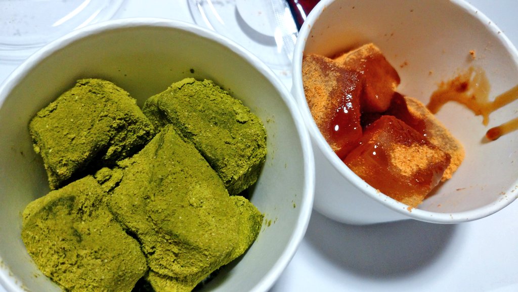 enishi_enmusubi's tweet image. 羽幌での遭遇から数週間…
いつかリベンジをと願っていた
 #HigeHige さんに
本日再会いたしました✨
(勝手に(笑))

 #2Beans さんにもまた会いたい…☕

エビ🦐ちゃんとアボカドちゃん🥑
わらび餅、
ラスイチのきなこちゃんと抹茶ちゃん✨
ゲットできてよかった🎵

美味しかったぁ〜(*´ч`*)