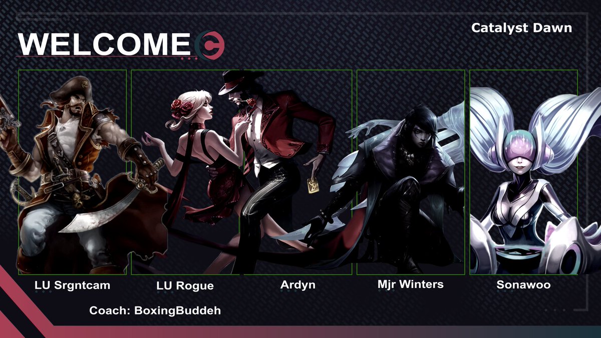 EsportCatalyst's tweet photo. Super excited to announce our I/B/S developmental team Catalyst Dawn! This team will be focused on incrementally improving their own game play through targeted practice, knowledge enhancement, and review. Can't wait to watch them flourish! https://t.co/kEK9y0BTxd
