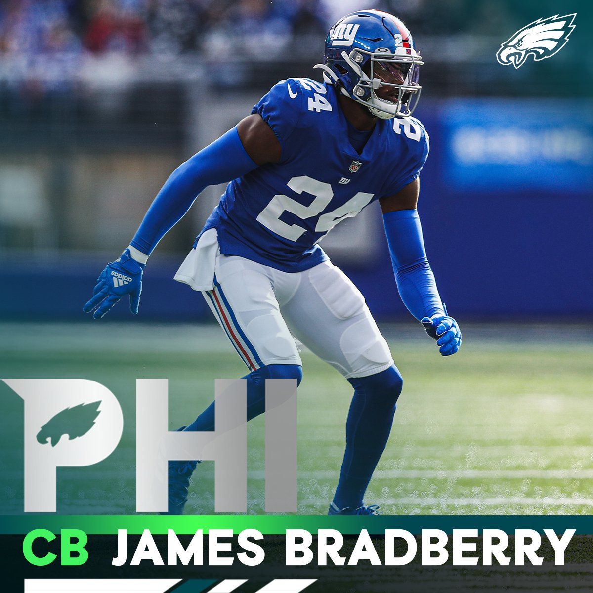 Philadelphia Eagles on X: Roster move: Eagles have agreed to terms with CB  James Bradberry on a one-year deal. #FlyEaglesFly   / X