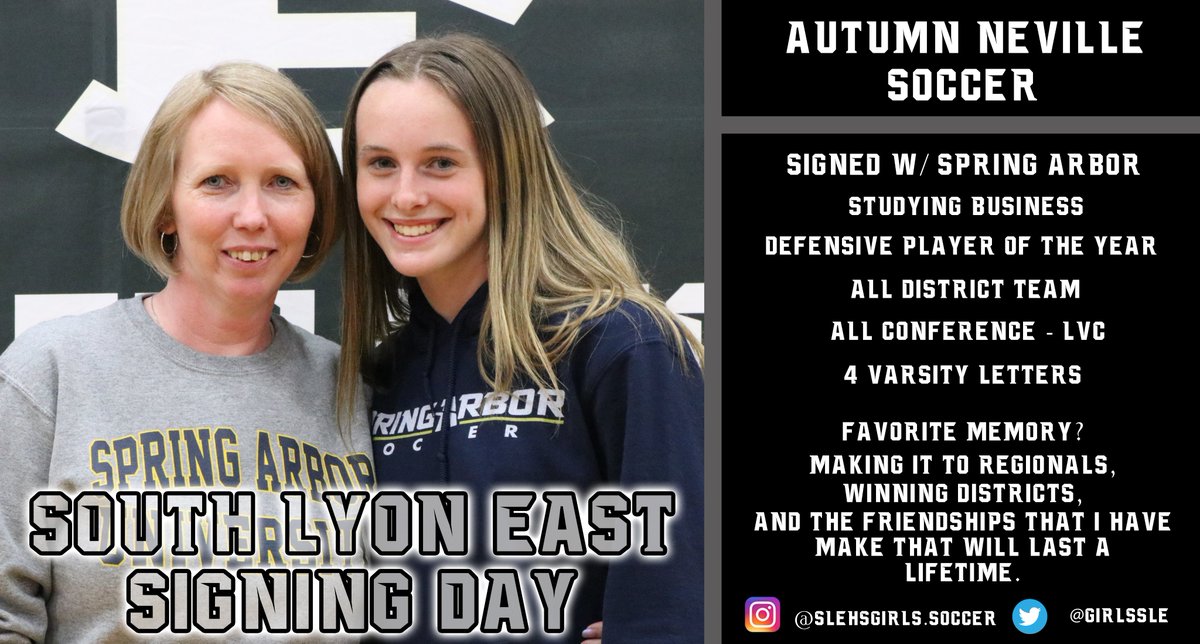 BeEast_Cougars's tweet photo. Autumn Neville has signed with @springarboru and will be playing for @SAUCougarsWSOC! Autumn has been on our varsity girls soccer team (@GirlsSle), and All-Conference in the @LakesVC while being a part of the All-District team last year! 
#BeEAST | #EastSigningDay22 | @LakesVC https://t.co/Sga4OrBUq5