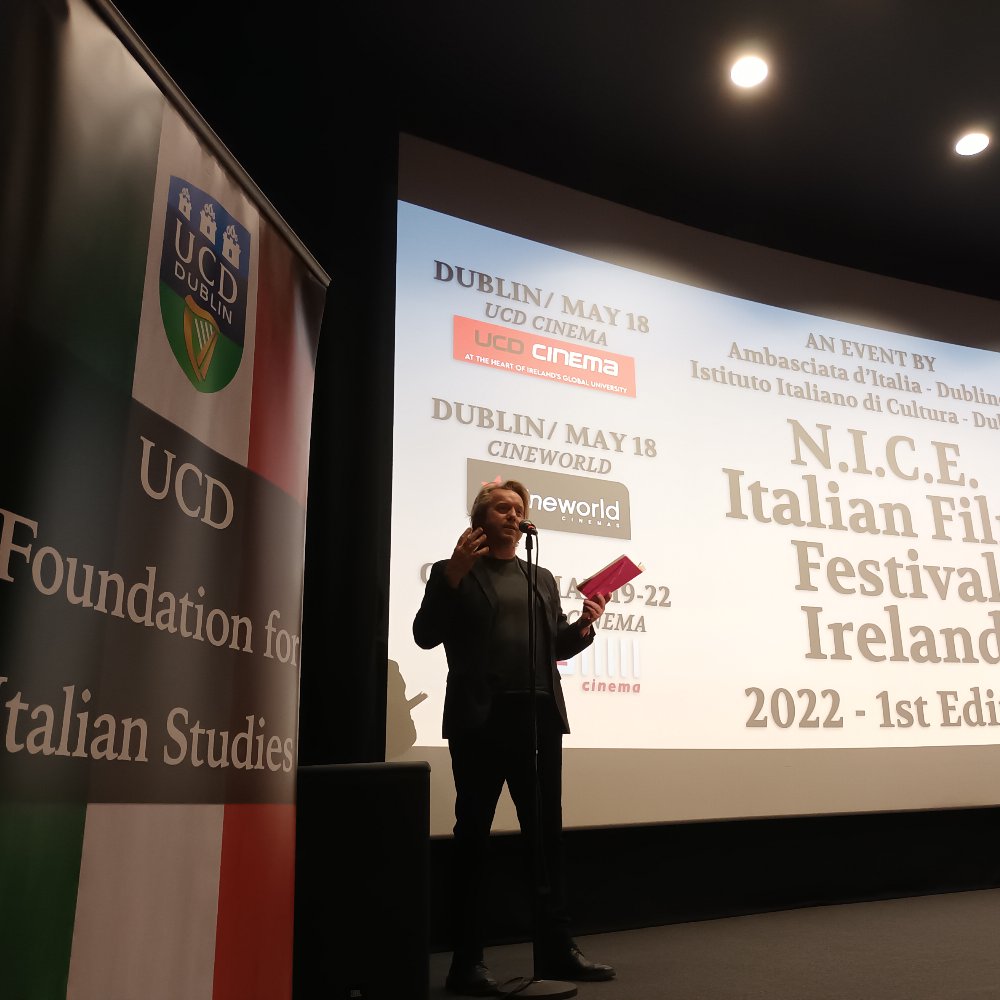 Great to have <a href="/IICDublino/">IIC Dublino</a> on campus today to launch the first edition of the <a href="/NICEFilmFest/">N.I.C.E FilmFestival</a> in Ireland with a screening of 'Ennio'. Thanks to <a href="/UCDCinema/">UCD Cinema</a> for hosting and a special thanks to @dialsq for his introduction to 'Il grande maestro'