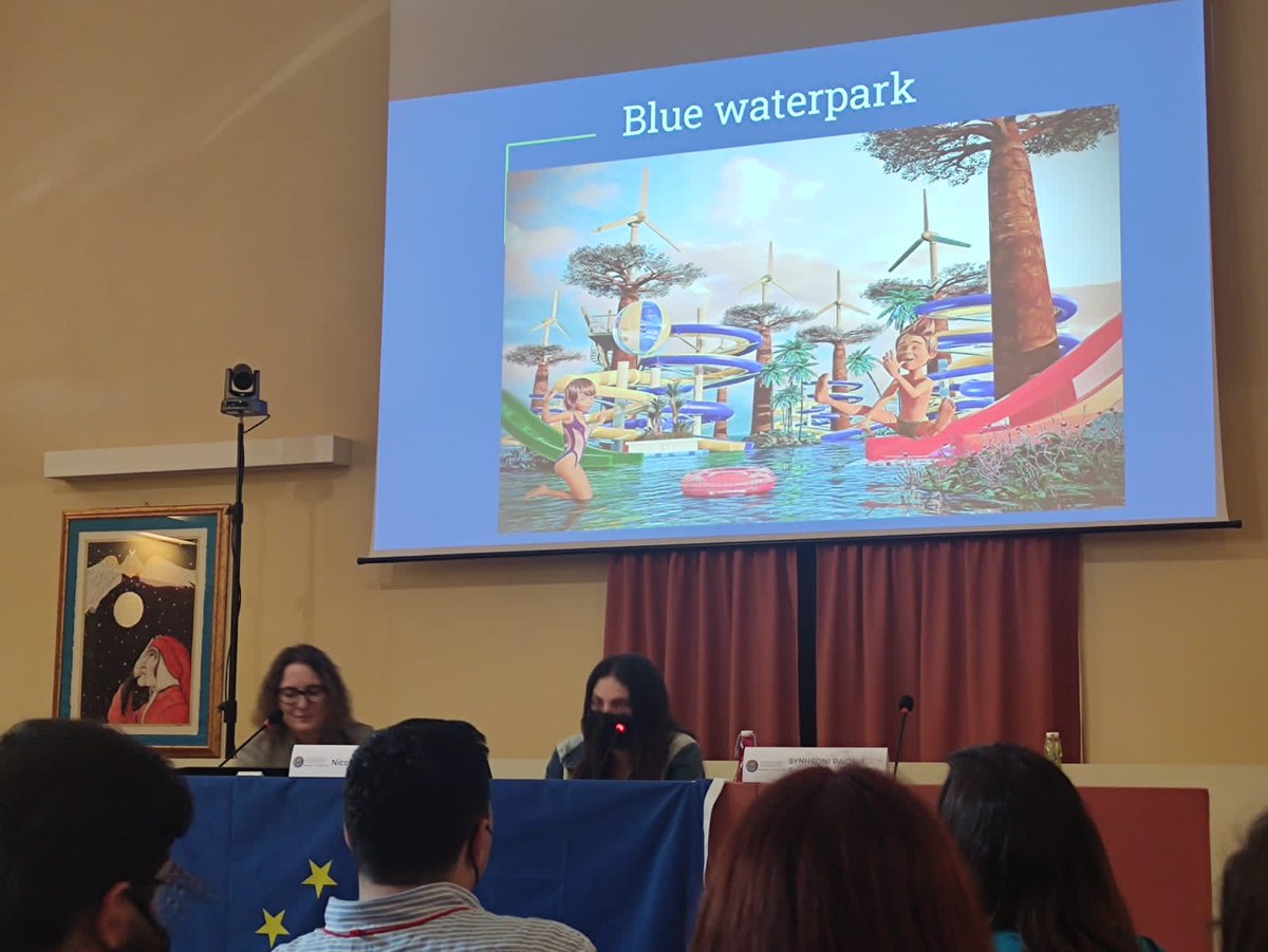 bluedeal_med's tweet photo. #BDFinalConference #BDfortheFuture🏆
ARTISTIC EXPRESSION category
🗣️ Synhroni paideia🇬🇷 create an image that will represent an idea to build a waterpark in the ocean surrounded by windmills
#bluegrowthcommunity https://t.co/bFoKXCCrQc