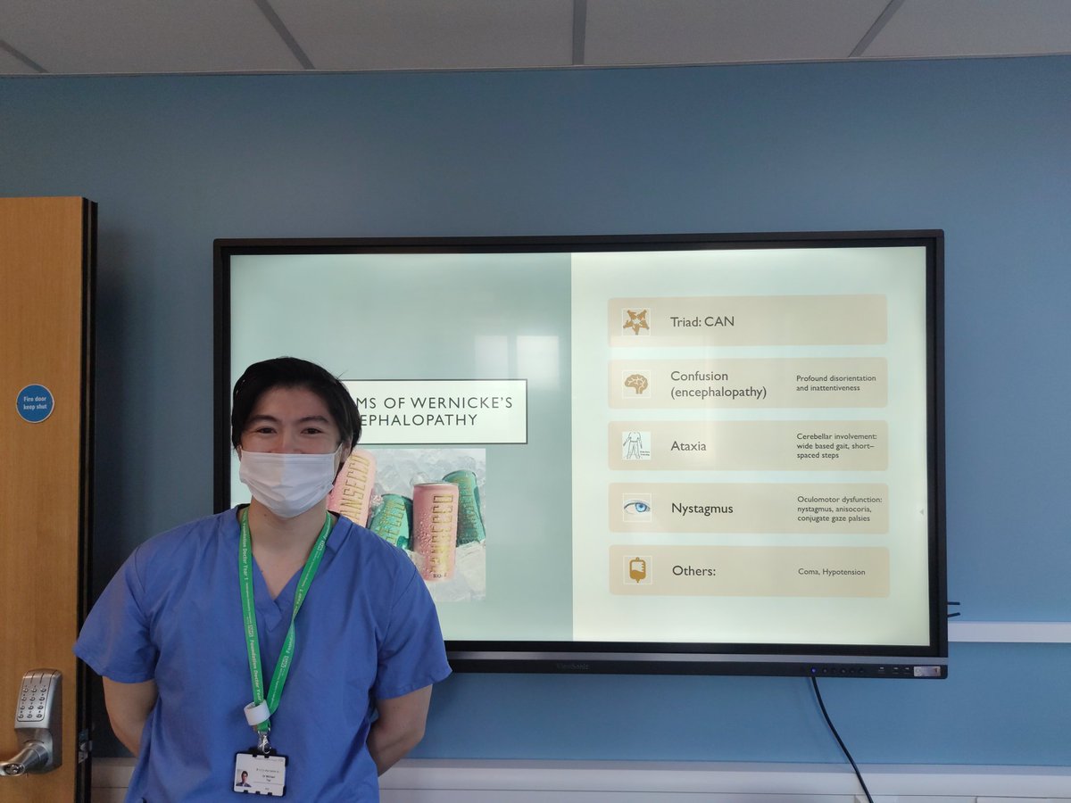 han_polak's tweet photo. This morning, Dr Michael Yap delivered an excellent session on thiamine deficiency, the risks of this and the role of Pabrinex for our patients.
So grateful to @MikeYZW_ for such a well delivered and thought/discussion provoking session! #loveyourliver @NUH_AcuteMed @NUHAMACP https://t.co/6LUjVZIOwY