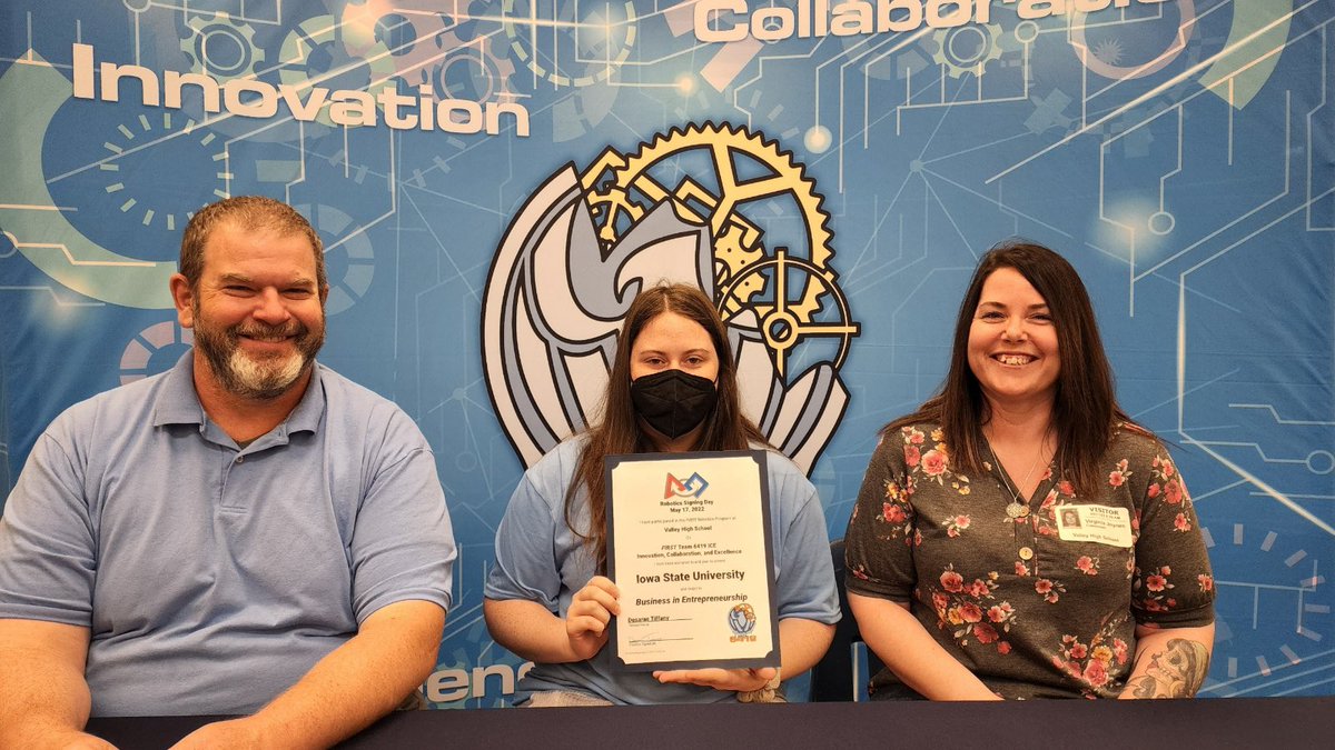 WHAT’S GREAT TODAY?
 <a href="/deanlange/">Dean Lange</a> &amp; <a href="/FIRSTweets/">FIRST</a> Signing Day!
<a href="/IowaStateU/">Iowa State University</a> 
<a href="/CollinsAero/">Collins Aerospace</a> 
<a href="/EmbryRiddle/">Embry-Riddle Univ</a> 
<a href="/northerniowa/">University of Northern Iowa</a> 
<a href="/AF_Academy/">U.S. Air Force Academy</a> 
@DMACCNews 

CONGRATULATIONS: Brian Kipligat, Ben Mann, Abhushan Pradhan, Caleb Shenouda, Dez Tiffany, Joe Gazior, &amp; Sudipta Halder!

<a href="/vhstigers/">Valley High School Athletics and Activities</a> <a href="/WDMCS/">West Des Moines Community Schools</a>