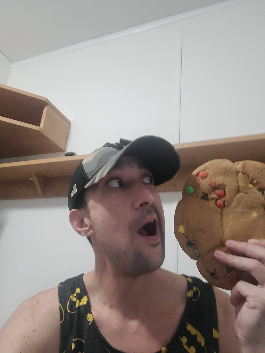 I Rick Jamesd' this #Cookie, it's bigger than your face 🤣👨🏽‍🍳🍪🍪 #MonsterCookies #BakingLife #CampChef #chef