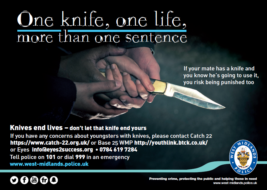 BournvilleWMP's tweet photo. If you know anyone carrying a knife you can call us on 101 or use crimestoppers or https://t.co/j8oGCaqTgr to report anonymously #oneknifeonelife #OpSceptre #saferstreets #fearless.org https://t.co/EuhORRknjx