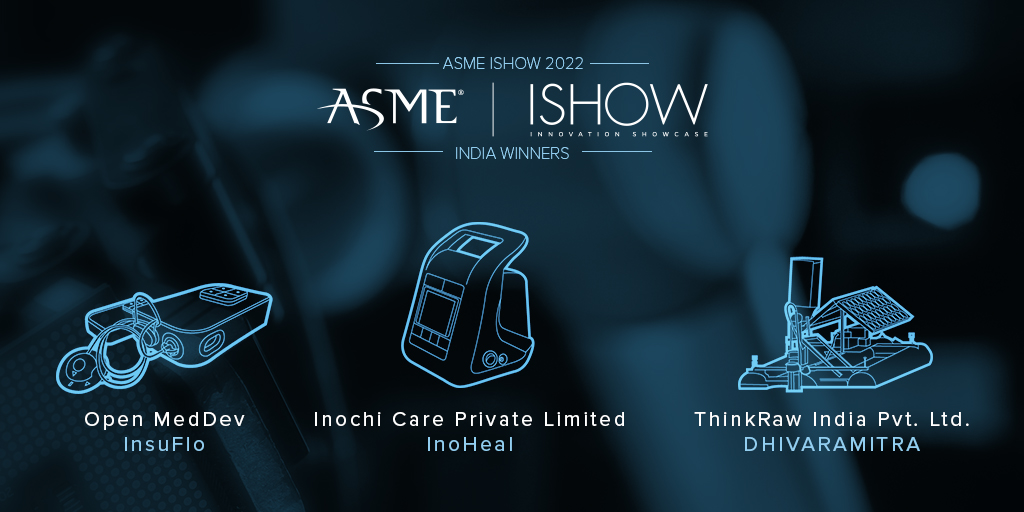 ASME.org (@asmedotorg) on Twitter photo Congratulations to the <a href="/ASMEishow/">ASME IShow</a> India winners, announced this morning during the awards ceremony!
🏆 <a href="/Thinkrawindia/">ThinkRaw India</a>
🏆 <a href="/openmeddev/">Open Medical Devices</a>
🏆 <a href="/CareInochi/">Inochi Care</a> Congratulations to the <a href="/ASMEishow/">ASME IShow</a> India winners, announced this morning during the awards ceremony!
🏆 <a href="/Thinkrawindia/">ThinkRaw India</a>
🏆 <a href="/openmeddev/">Open Medical Devices</a>
🏆 <a href="/CareInochi/">Inochi Care</a>