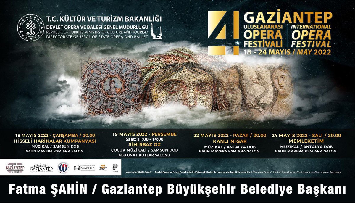 Sadece Mayıs ayında #Gaziantep'te düzenlenecek etkinlikler:

☑️Gençlik ve Spor Festivali
✅Opera ve Bale Festivali
☑️Gaziantep Kitap Fuarı
✅Avrupa Karate Şampiyonası
☑️Gençlik Resim Çalıştayı
✅Ezogelin Yöresel Bebek Çalıştayı
☑️E-spor Turnuvası

#KültürSanatGaziantep❗🙂