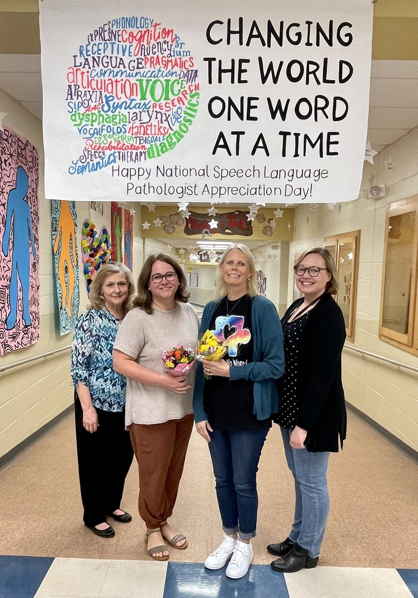 NISDOtt's tweet photo. Happy Speech Language Pathologist Appreciation Day to our Ott-some Speech Team!💕 Thank you Mrs. Milligan and Mrs. Persyn for supporting our Trailblazers!👏🏼 We appreciate all of you and hope you enjoy your well-deserved day!🤗🌟💐 #MoreThanWords #RootedAtOtt #SLP https://t.co/b90IkKA8L0