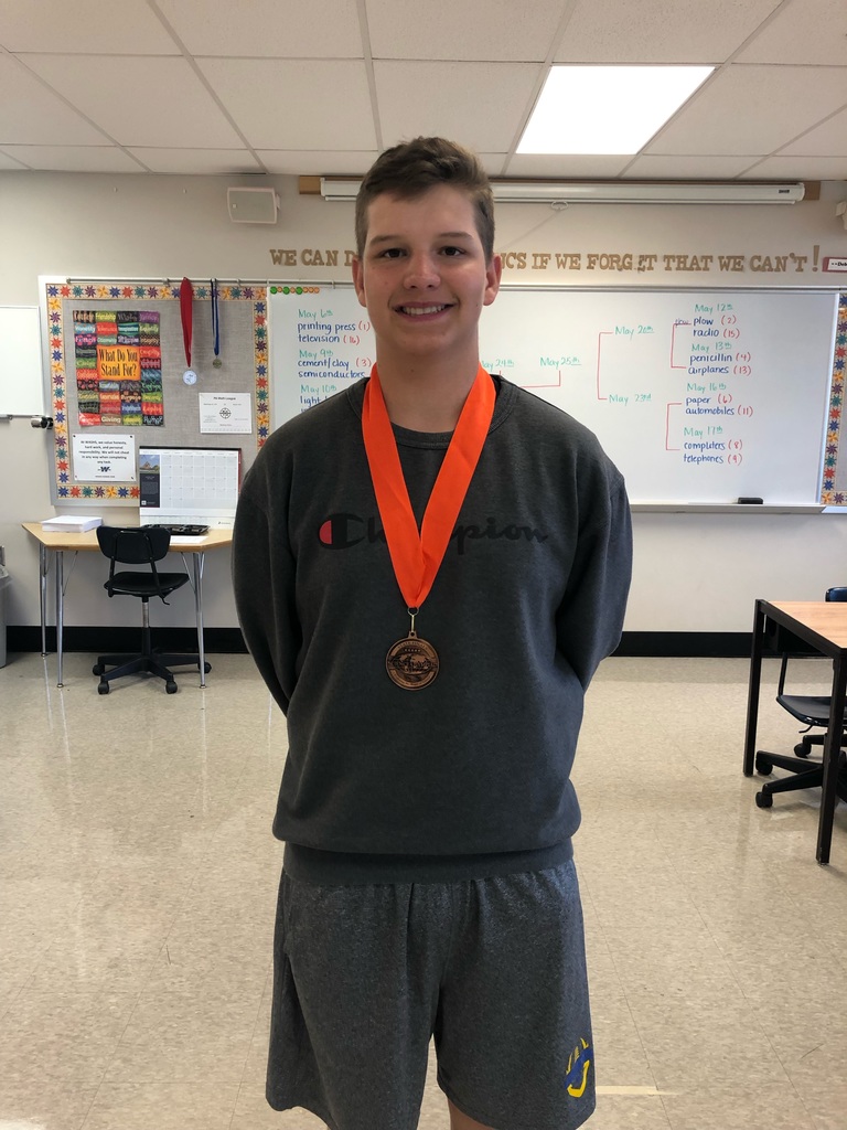 Congratulations to Kyle and his middle school teammates - TJ &amp; Tyler! During the State Science Olympiad tournament they placed 7th in "Code Busters."