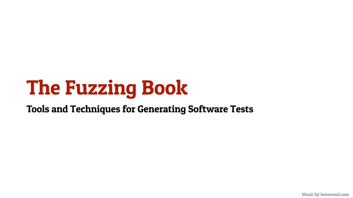The Fuzzing Book tweet media