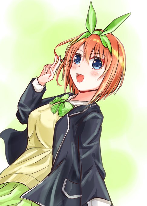なのっぽさんがTwitterに投稿した中野四葉(五等分の花嫁)のイラスト。