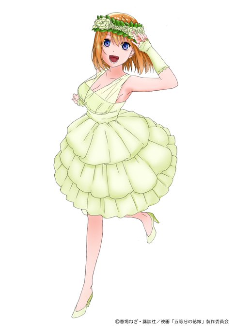 ハル🌸（nemのサブ）さんがTwitterに投稿した中野四葉(五等分の花嫁)のイラスト。